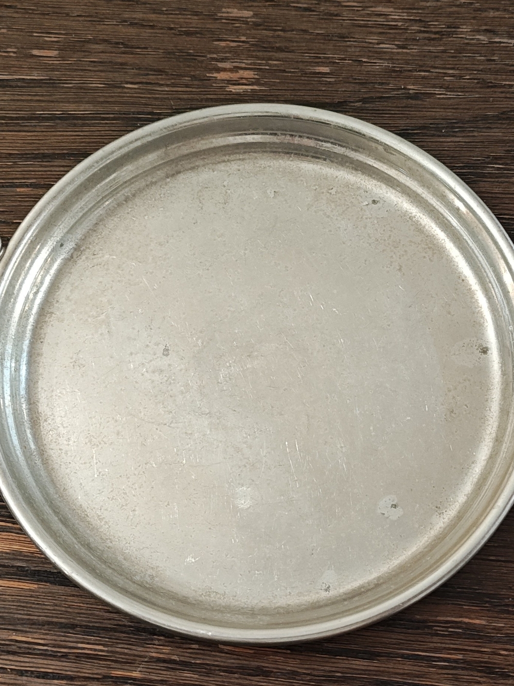 Vintage Handmade Pewter Dish Shirley Of Williamsburg 7” Diameter